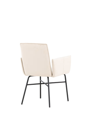 Venture Home Petra Matstol - Svart / Beige sammet