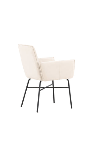 Venture Home Petra Matstol - Svart / Beige sammet