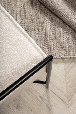 Rakel Enkelsoffa - Svart / Offwhite Teddy