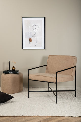 Rakel Enkelsoffa - Svart / Beige Teddy