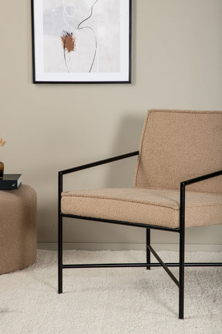 Rakel Enkelsoffa - Svart / Beige Teddy