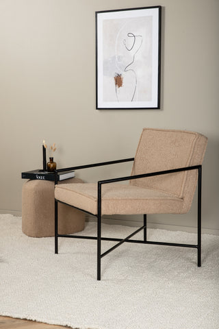 Rakel Enkelsoffa - Svart / Beige Teddy