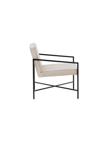 Rakel Enkelsoffa - Svart / Beige sammet