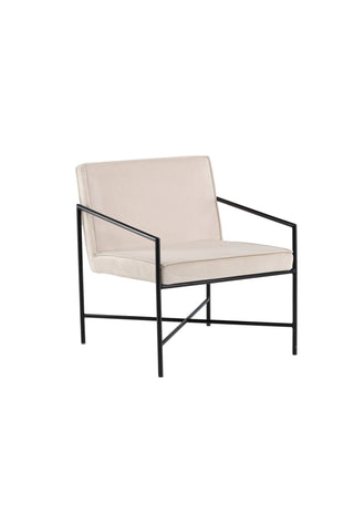 Rakel Enkelsoffa - Svart / Beige sammet