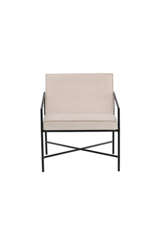 Rakel Enkelsoffa - Svart / Beige sammet
