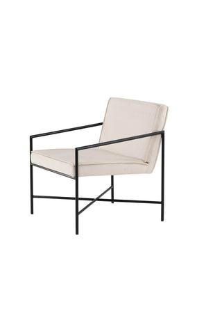 Rakel Enkelsoffa - Svart / Beige sammet