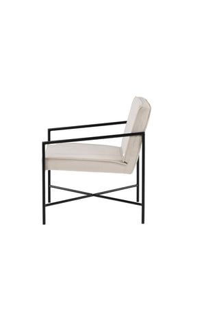 Rakel Enkelsoffa - Svart / Beige sammet