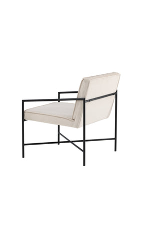 Rakel Enkelsoffa - Svart / Beige sammet