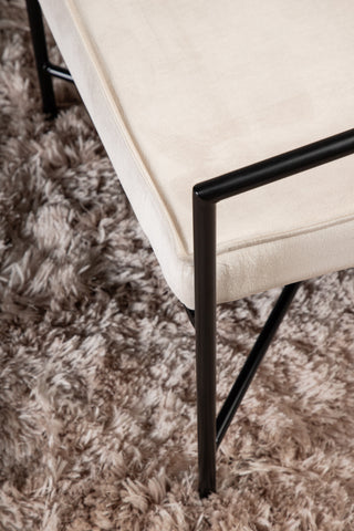 Rakel Enkelsoffa - Svart / Beige sammet