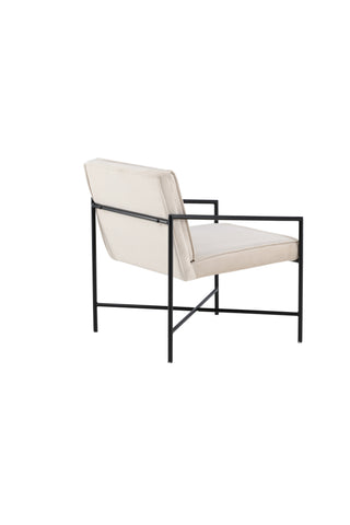 Rakel Enkelsoffa - Svart / Beige sammet