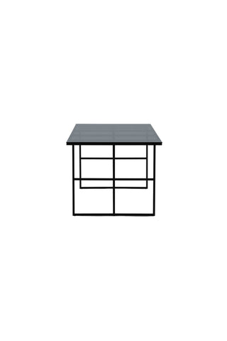 Leif Matbord - Svart / Svart rökt rökt glas