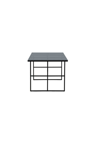 Leif Matbord - Svart / Svart rökt rökt glas