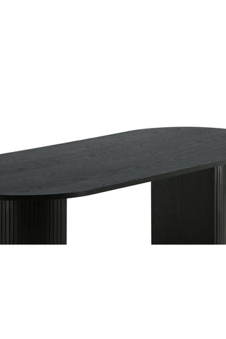 Bianca Ovalt Matbord - Svart / Svart Faner