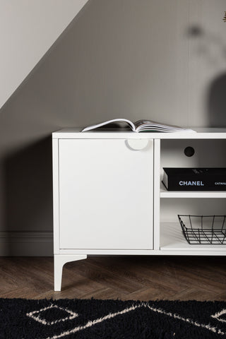Venture Home Piring TV-bänk - Vit / Vit