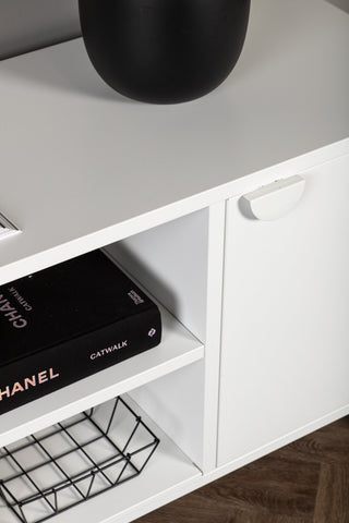 Venture Home Piring TV-bänk - Vit / Vit