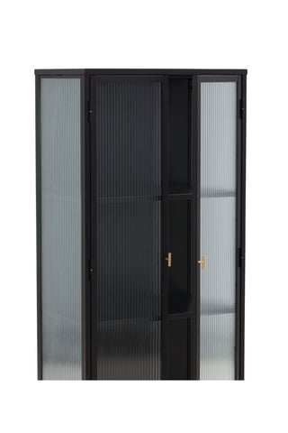 Venture Home Garis Vitrinskåp Svart 40 x 160 x 70 cm
