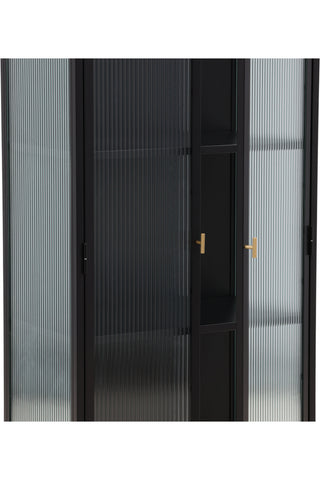Venture Home Garis Vitrinskåp Svart 40 x 160 x 70 cm