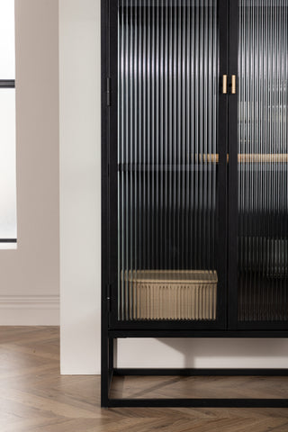 Venture Home Garis Vitrinskåp Svart 40 x 160 x 70 cm