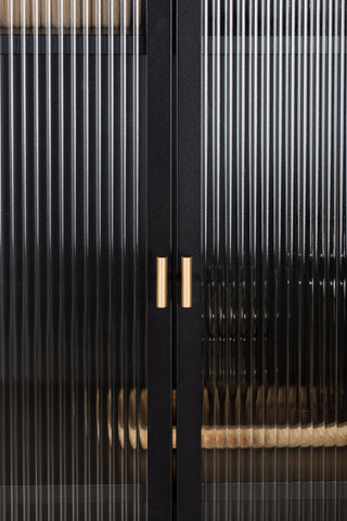 Venture Home Garis Vitrinskåp Svart 40 x 160 x 70 cm