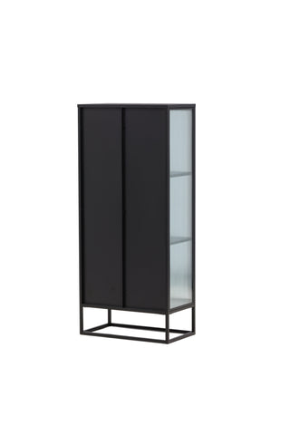 Venture Home Garis Vitrinskåp Svart 40 x 160 x 70 cm