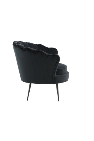 Calais Enkelsoffa - Svart / Svart sammet