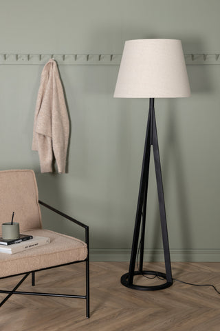 Kona -Golvlampa - Svart/Linne