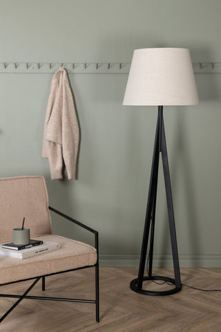 Kona -Golvlampa - Svart/Linne