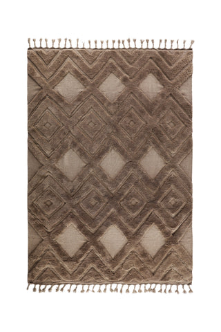 Dahlia Wool - 200*300- -Rektangulär-Mörkbrun