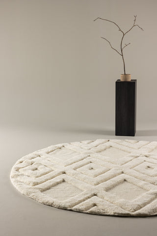 Dahlia Ull - 200*200- -Rund-Vit