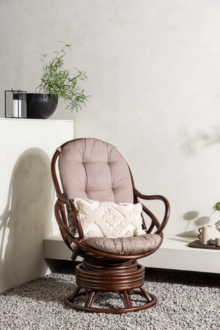 Venture Home Swing Loungestol Rotting - Mörk valnöt / Beige