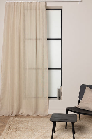 Venture Home Kaya Gardin Polyester/falsk linne - Beige - 140*240 - Multiband