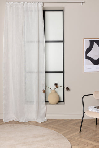 Venture Home Kaya Gardin Polyester/falsk linne - Vit - 140*290 - Multiband
