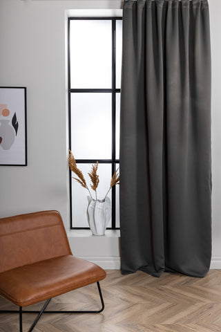 Venture Home Evelyn Gardin Polyester mörkläggning - Mörkgrå - 135*290 - Multitejp