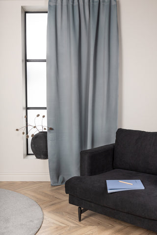 Venture Home Evelyn Gardin Polyester mörkläggning - Ljusgrå - 135*290 - Multitejp