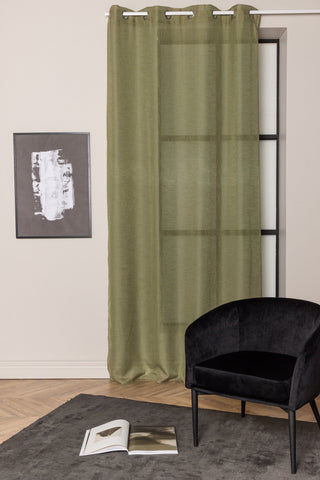 Venture Home Kaya Gardin Polyester/fake linne - Grön - 140*240 - Öljet