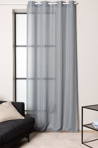 Venture Home Kaya Gardin Polyester/falsk linne - Grå - 140*240 - Öljet