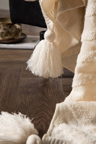 Venture Home Katlyn Throw Acrylic - Vit / - 130*170