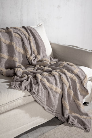 Venture Home Katleen Throw Polyester/chenille/fuktpäls - Grå / - 130*170
