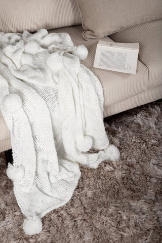 Venture Home Anny Throw Akryl - Vit / - 170*130