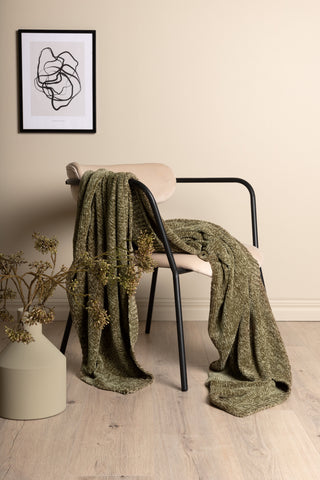 Venture Home Ally Throw Polyester/blank chenille - Grön / - 170*130