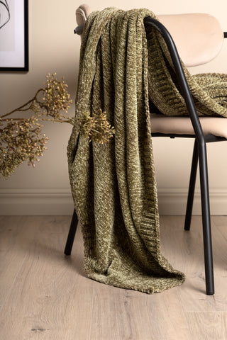 Venture Home Ally Throw Polyester/blank chenille - Grön / - 170*130