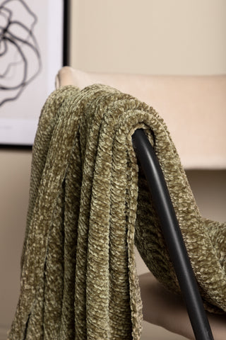 Venture Home Ally Throw Polyester/blank chenille - Grön / - 170*130