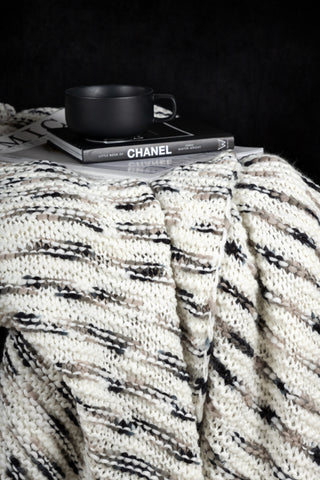Venture Home Unny Throw Akryl - Vit / Grå - 170*130