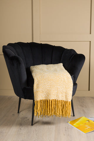 Venture Home Toby Throw Polyester - Gul/vit / - 170*130