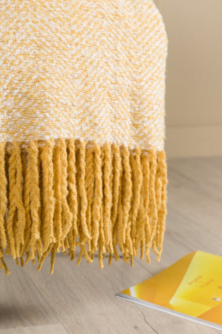 Venture Home Toby Throw Polyester - Gul/vit / - 170*130