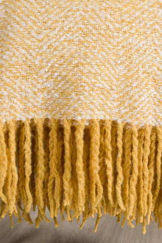 Venture Home Toby Throw Polyester - Gul/vit / - 170*130