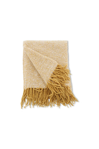 Venture Home Toby Throw Polyester - Gul/vit / - 170*130