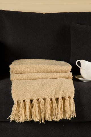 Venture Home Stanly Throw Polyester - Sand - 170*130