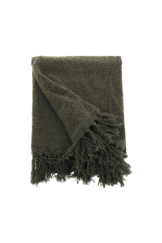 Venture Home Stanly Throw poly/band/tofsar - Grön / - 170*130
