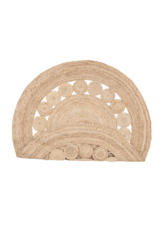 Venture Home Elis 100% jute - 200*200- -Rund-Naturlig mörk